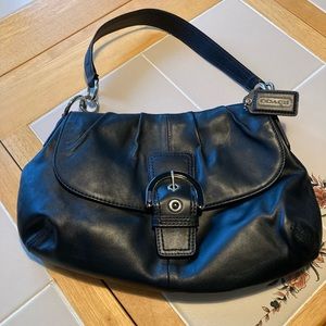 Coach black buckle bag